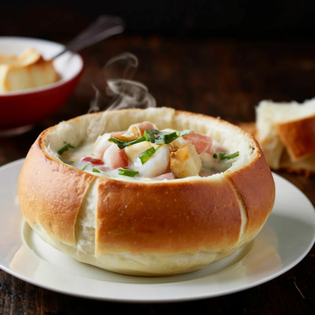 Explore the history, ingredients, and creative twists of clam chowder bread bowls. Learn how to make this classic comfort food.