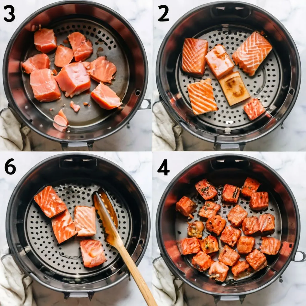 Discover how to make crispy, healthy air fryer salmon bites in minutes! Perfect for a quick, nutritious meal. Ideal for busy weeknights.